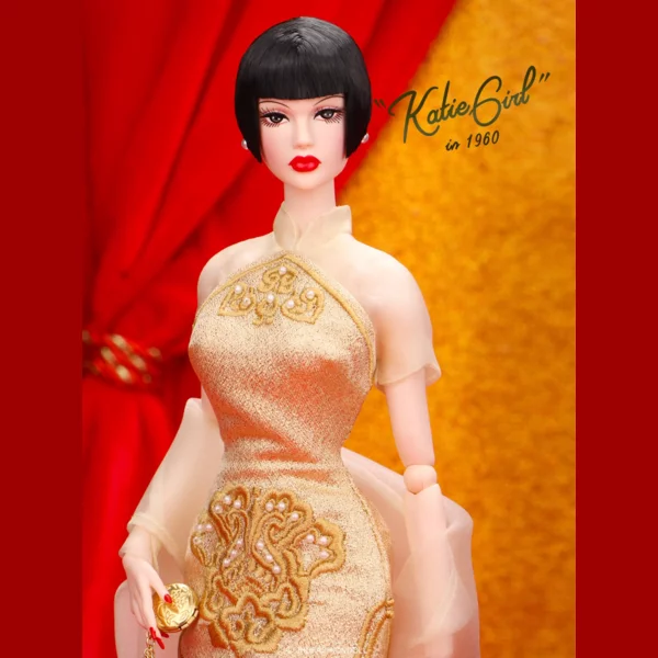 Mizi Gold Qipao Katie Girl, 5th Anniversary Convention Dolls, 5th Anniversary Doll