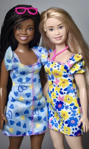 Review of "sunny" girls Barbie Fashionistas 208 and 229, Mattel ☀️