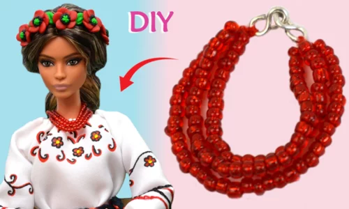 How to make a triple necklace for dolls. Beads