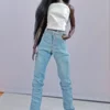 Wysokie jeansy Barbie