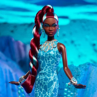 Безтурботність бірюзи разом з Barbie Turquoise Doll - Gemstone Fantasy Collection!
