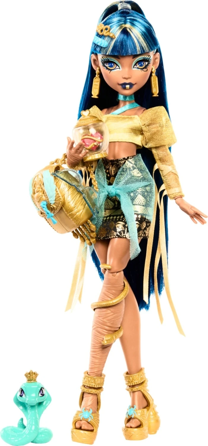 cleo.  Mattel Monster High Cleo De Nile with pet snake Hissette
